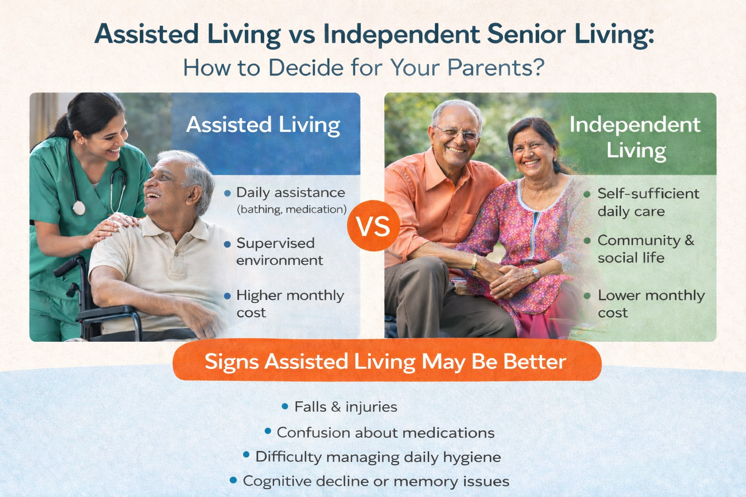 Key Differences between Assisted and Independent Living